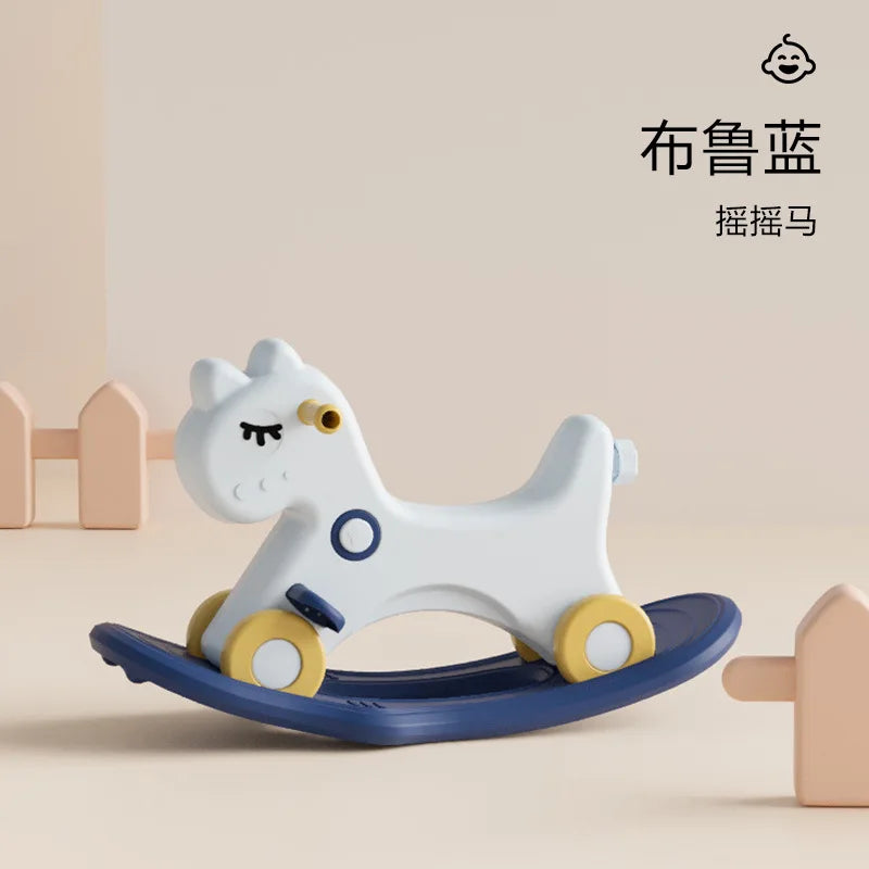 LazyChild Three-in-one Rocking Horse Baby Trojan Horse Toy Children's Rocking Horse Baby Household Multi-function Rocking Horse