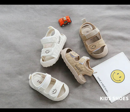 Children Shoes Little Kids Sport Sandals Lucky Smile Face Unisex Baby Boys Girls Casual Anti-slip Sandals
