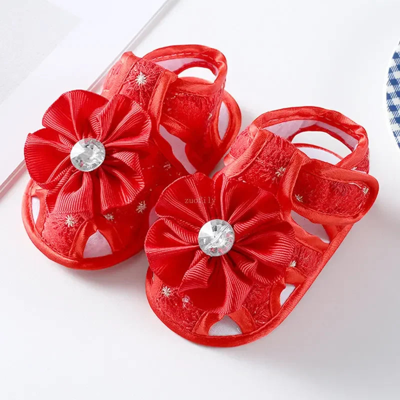 Newborn Infant Baby Girl Princess Bowknot Sandal Sneakers Toddler Soft Crib Walkers Casual Shoes