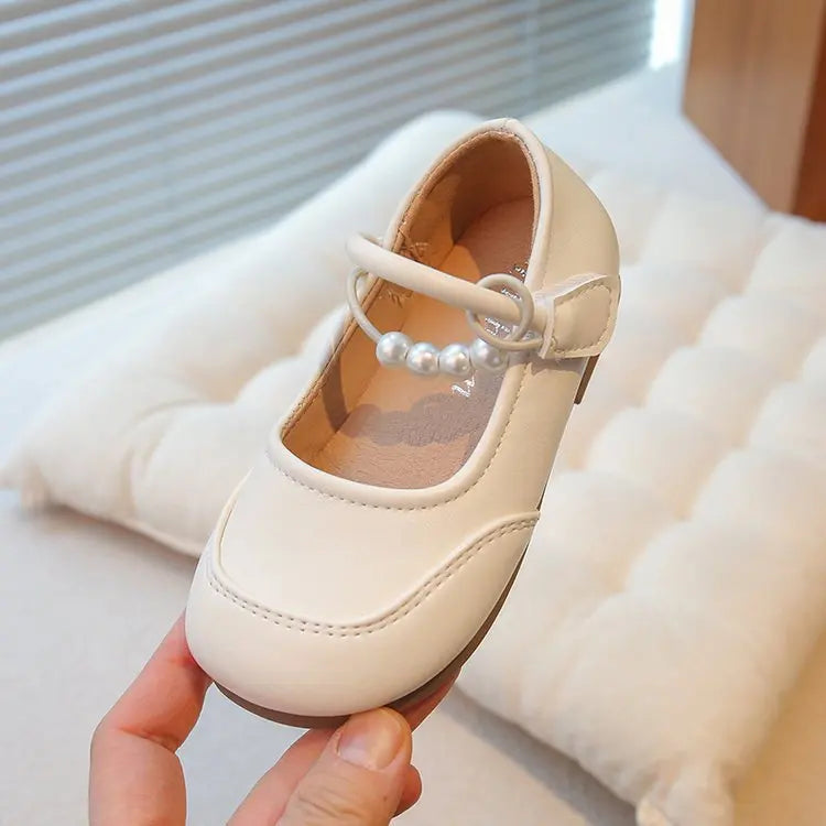 New Kids Leather Shoes Soft Soled Anti Slip Girls Casual Simple Mary Jane Shoe