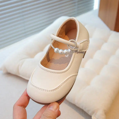 New Kids Leather Shoes Soft Soled Anti Slip Girls Casual Simple Mary Jane Shoe