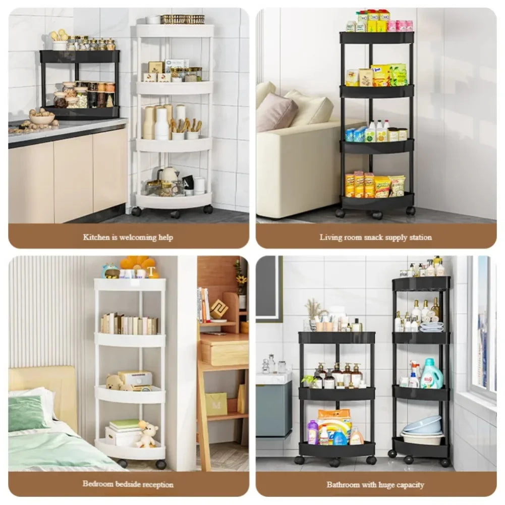 Tier Storage Shelf Rolling Cart Movable Bathroom Corner Triangle Shelfs Bathroom Corner Cabinet Shelf Rolling Storage Cart
