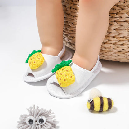 Baby Boy Girl Shoes Fluff Baby Girl Slipper Animals Flower Anti-Slip First Walkers Crib Shoes