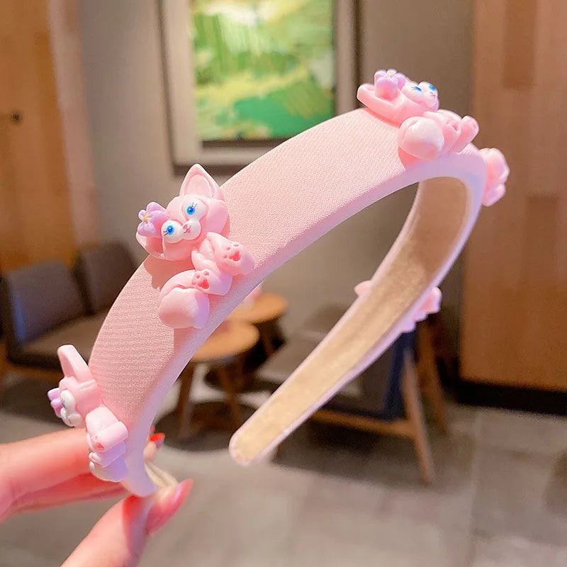 Disney Linabell Hair Hoops Sweet Three-dimensional Cartoon Pattern Hairband Girl Daily Party Wear Gift Hair Accessories