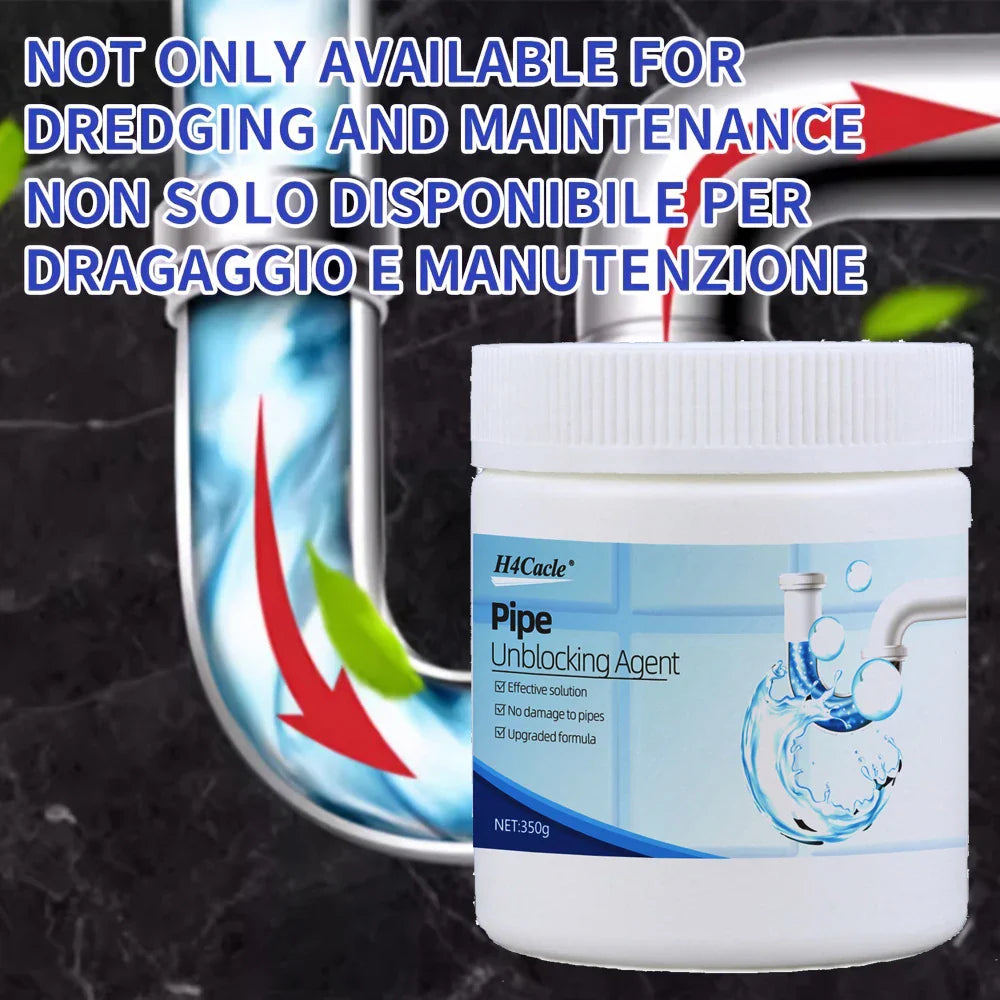 Anti-Clog Drain Pipe Cleaner Fast-Acting Hair & Grease Dissolver Safe for Pipes Kitchen Bathroom Septic, Toilet Bowl Cleaner