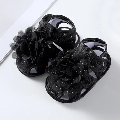 Newborn Infant Baby Girl Princess Bowknot Sandal Sneakers Toddler Soft Crib Walkers Casual Shoes