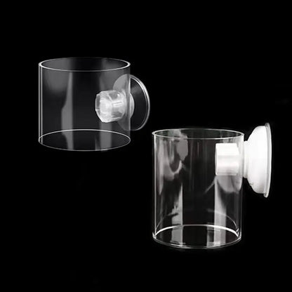 Fish Feeding Aquarium Feeding Ring Fish Tank Station Floating Food Tray Feeder Aquarium Accessory with Strong Suction Cups
