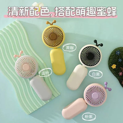 Portable Handheld Fans USB Charging Cartoon Desktop Mini Fan Fisherman Student Summer Outdoor Climbing Fishing Tools Fans
