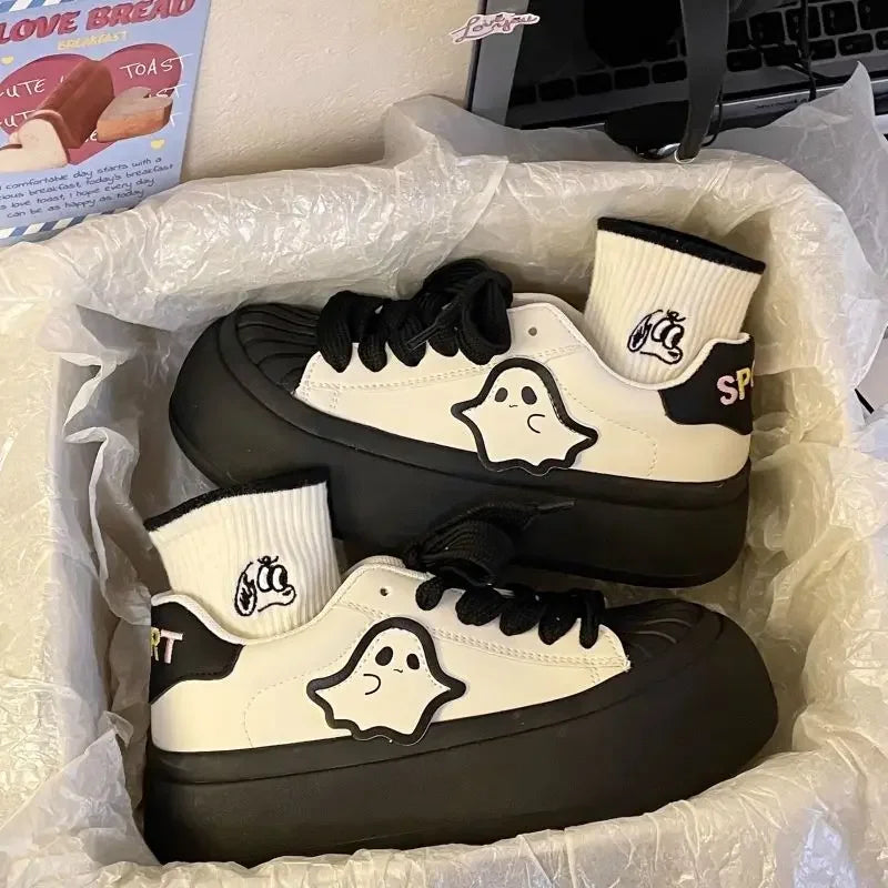 Shoes for Women High on Platform Round Toe Woman Footwear Trends  Comfortable and Elegant Walking Aesthetic Vulcanized Shoe