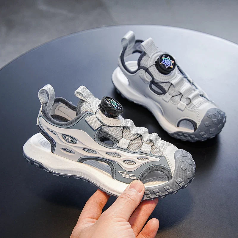 Kids Summer Shoes Girls Outdoor Protecting Toes Beach Sandal Water Shoes Casual Pink Non-slip Children Shoes Breathable Boys