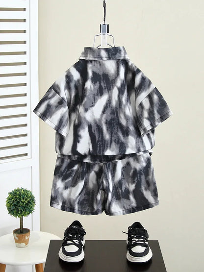 Summer Boys Clothes Suit Fashion Children's Shirt+Shorts 2Pcs/Set Toddler Wedding Party Suit Kids Vacation Outfit 2-11 Years