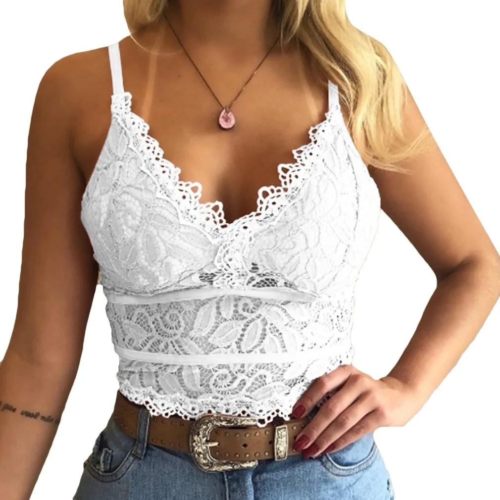 European American women vests women's clothing sexy perspective Lace suspenders Fashion outerwear underwear tank top vest