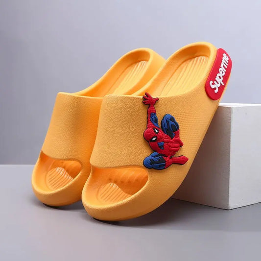 Anime peripheralsMarvel cartoon Spider-Man children's home anti-slip sandals New flip-flop boys soft-soled beach sandals EVA