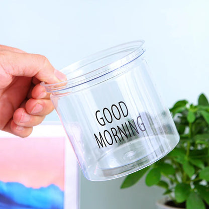 Flower Pot Automatic Water-Absorbing Flowerpot Transparent Double Layer Plastic Self Watering Planter Office