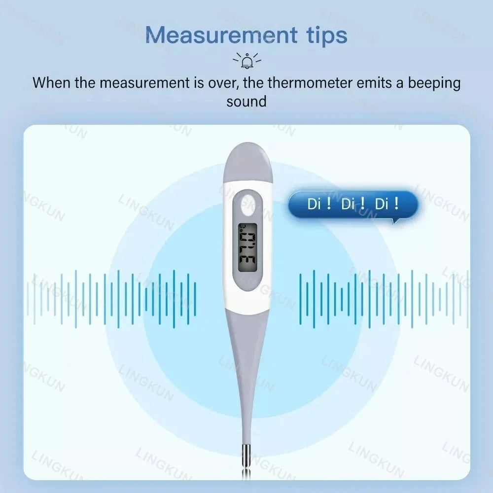 Household Adults Children Thermometers for Fever Thermometer Electronic Soft Head Digital Oral Armpit Temperature Measurement