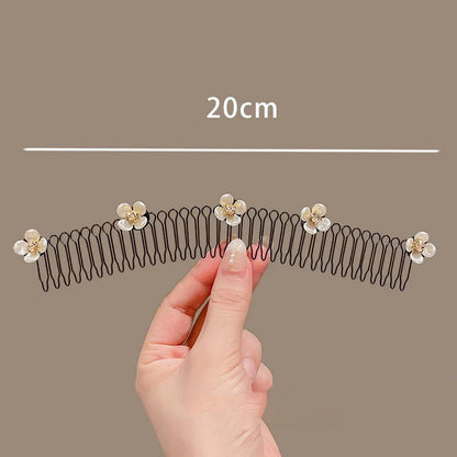 Camellia Hair Comb Invisible Bangs Hair Clip Tidy Artifact Hair pin Girls Hairpin Women Tools Fixed Inser Comb Hair Accessories
