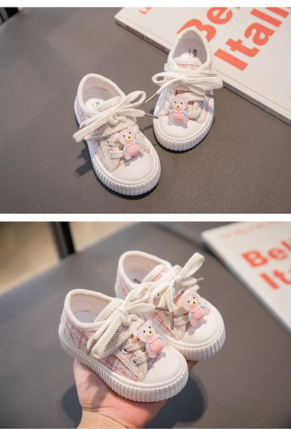 Spring Autumn Fashion Kids Canvas Shoes Casual Sport Boys Girls Sneakers Shoes Soft Rubber Sole Flat Children Canvas Shoes 21-26