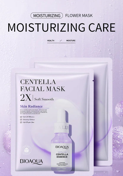 BIOAQUA Centella Collagen Face Mask Moisturizing Refreshing Sheet Masks Hyaluronic Acid Facial Mask Skin Care Products