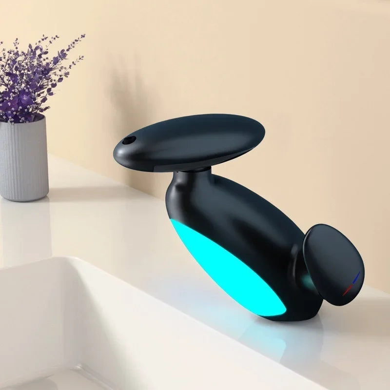 Bathroom Faucet with LED lighting Multi Functional Luxury Personality Drawing Faucet Cold and Hot faucet for household or Hotel