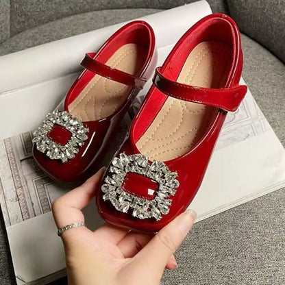 PU Children Leather Shoes Soft Soled Lightweight Shoes Mary Jane Shoe Slip-on Style Girl Princess Shoe Spring Season