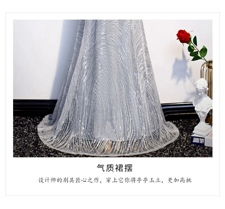 New Elegant Evening Wedding Party Formal Dress Festa Mermaid Ball Gown For Hosts At Banquets And Annual Meetings Gala Gowns