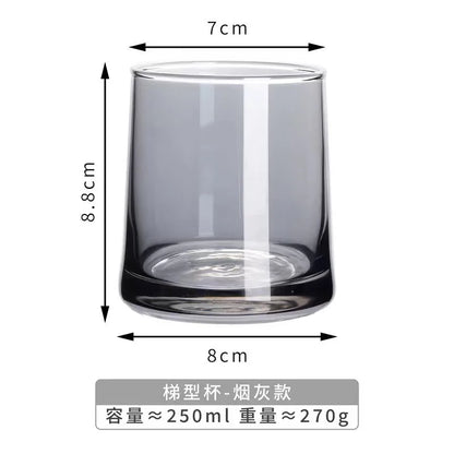 INS-style glass cups,colored trapezoidal couple's household whiskey glasses, bar and hotel mouthwash cups, beer mugs, water cups