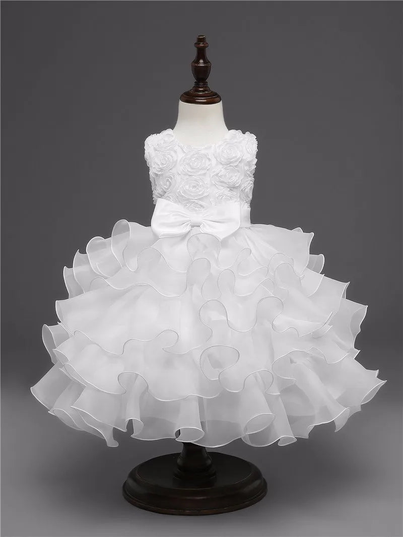 Flower Girl Dress For Wedding Baby Girl  Birthday Outfits Children's Girls First Communion Dresses Girl Kids Party Wear