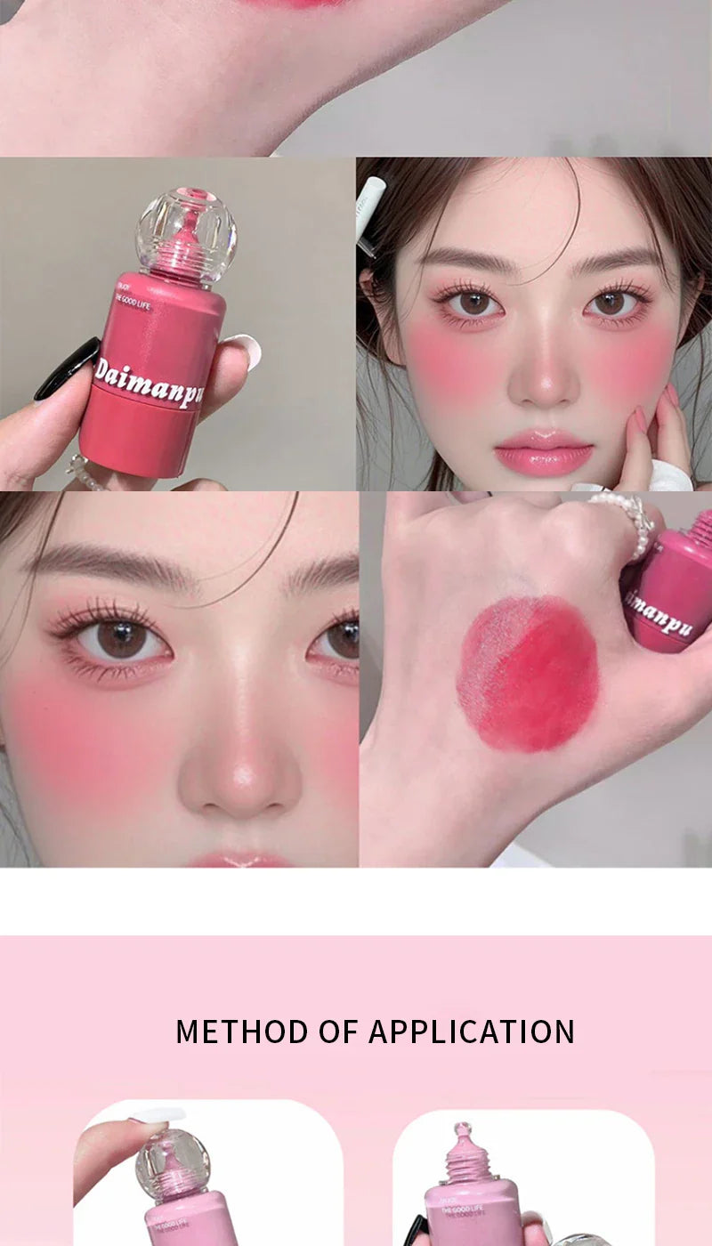 When You Put Blush in a Milk Bottle and Press It Lightly, the Makeup Becomes Clear and the Korean-Style Color Is Well Displayed, with the Color Rising up for a Light and Natural Look, and Is Easy to Apply.