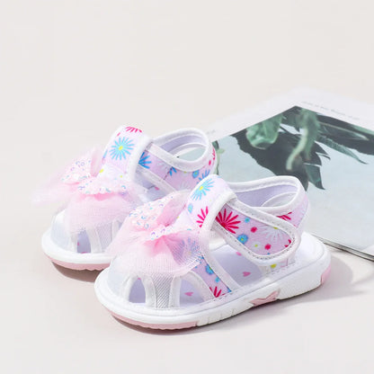 Baby Girls Baby Girls First Walking Indoor Outdoor Toddler Shoes With Squeaky Beautiful Design And Soft TPR Sole