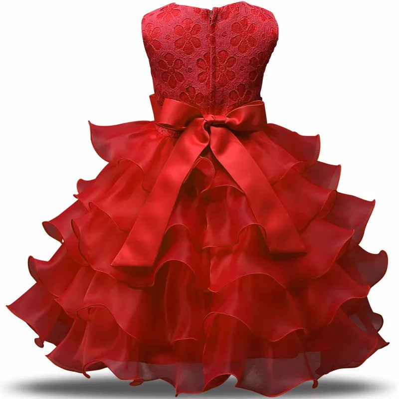 Flower Girl Dress For Wedding Baby Girl  Birthday Outfits Children's Girls First Communion Dresses Girl Kids Party Wear
