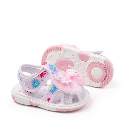 Baby Girls Baby Girls First Walking Indoor Outdoor Toddler Shoes With Squeaky Beautiful Design And Soft TPR Sole