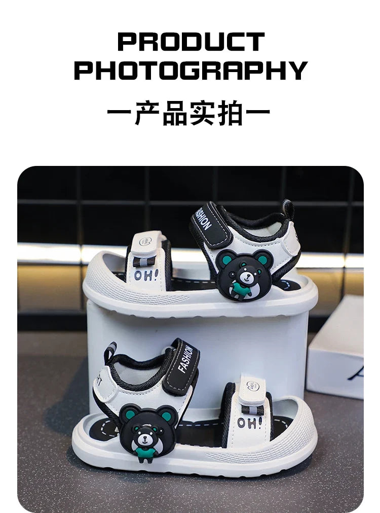 Toddler Sandals For Baby  Boys Girls Sandals Soft-soled Cartoon First Step Footwear For Infant Kids Trend Fashion