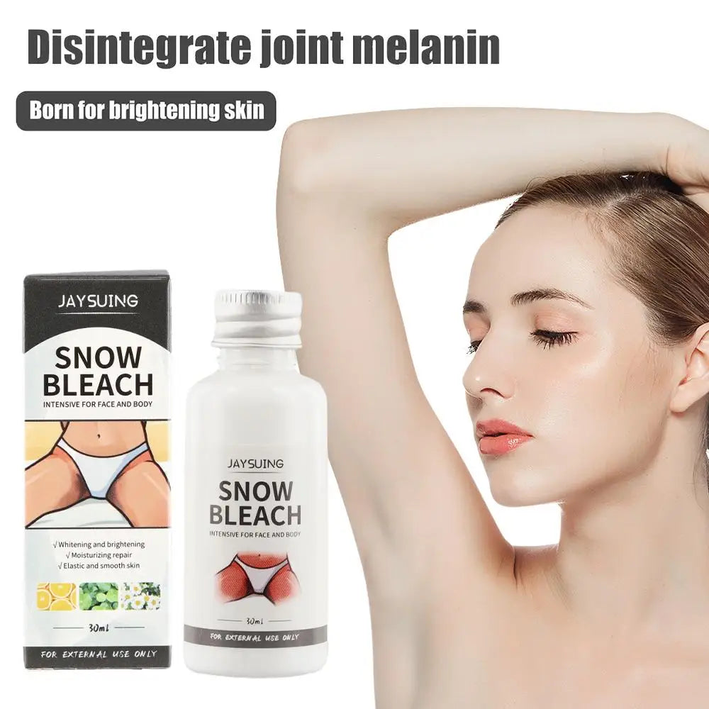 Glowhite Snow Bleach Cream  Hyperpigmentation Lightens Dark Spots Penetrates Skin Layers Brightens Moisturizes Armpit Neck