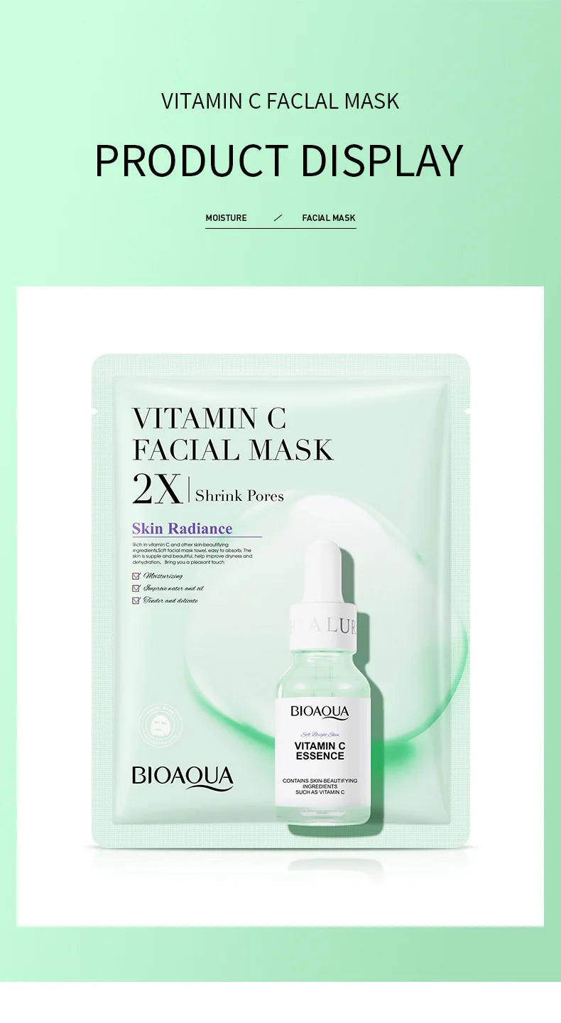 BIOAQUA Centella Collagen Face Mask Moisturizing Refreshing Sheet Masks Hyaluronic Acid Facial Mask Skin Care Products