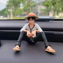Car Interior Dashboard Ornaments Cartoon Anime ONE PIECE Luffy Yukino Set Action Figure Model Balloon Decor Auto Accessories