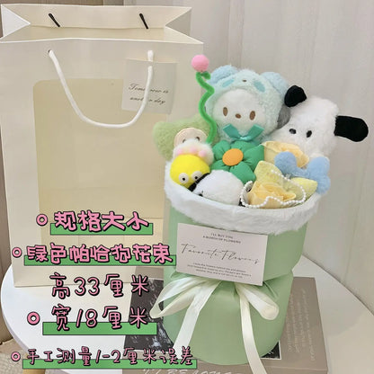 Kawaii Hello Kitty Cat Plush Doll Bouquet Girl Heart Birthday Gift Girl Giving Boyfriend Holiday Decoration Holiday Gifts