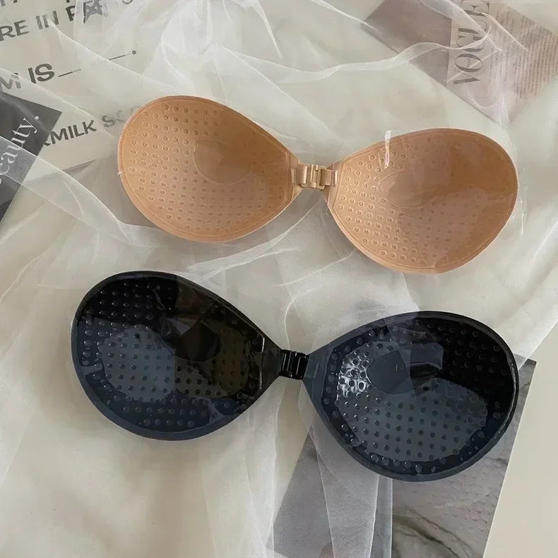 Sexy One-piece Strapless Bra Pads Women Girls Invisible Brassiere Underwear Breast Adhesive Lift Up Stick Bralette Lingerie