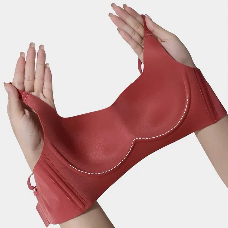 Wireless Push Up Bra for Women Soft Comfortable Anti-Sagging Upper  Support Gathering Lingerie Small Breasts ABC Cup Underwear