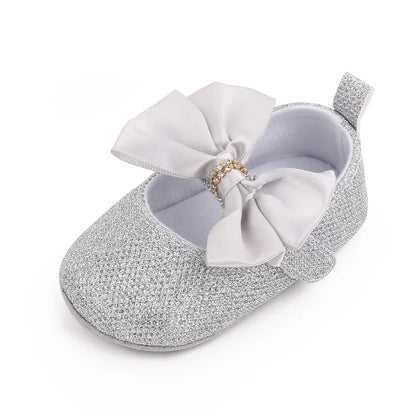 Spring Autumn Beautiful Baby Girl Princess Shoes Soft Soled Butterfly Bowknot Fashion Design Solid Newborn Prewalker Shoes
