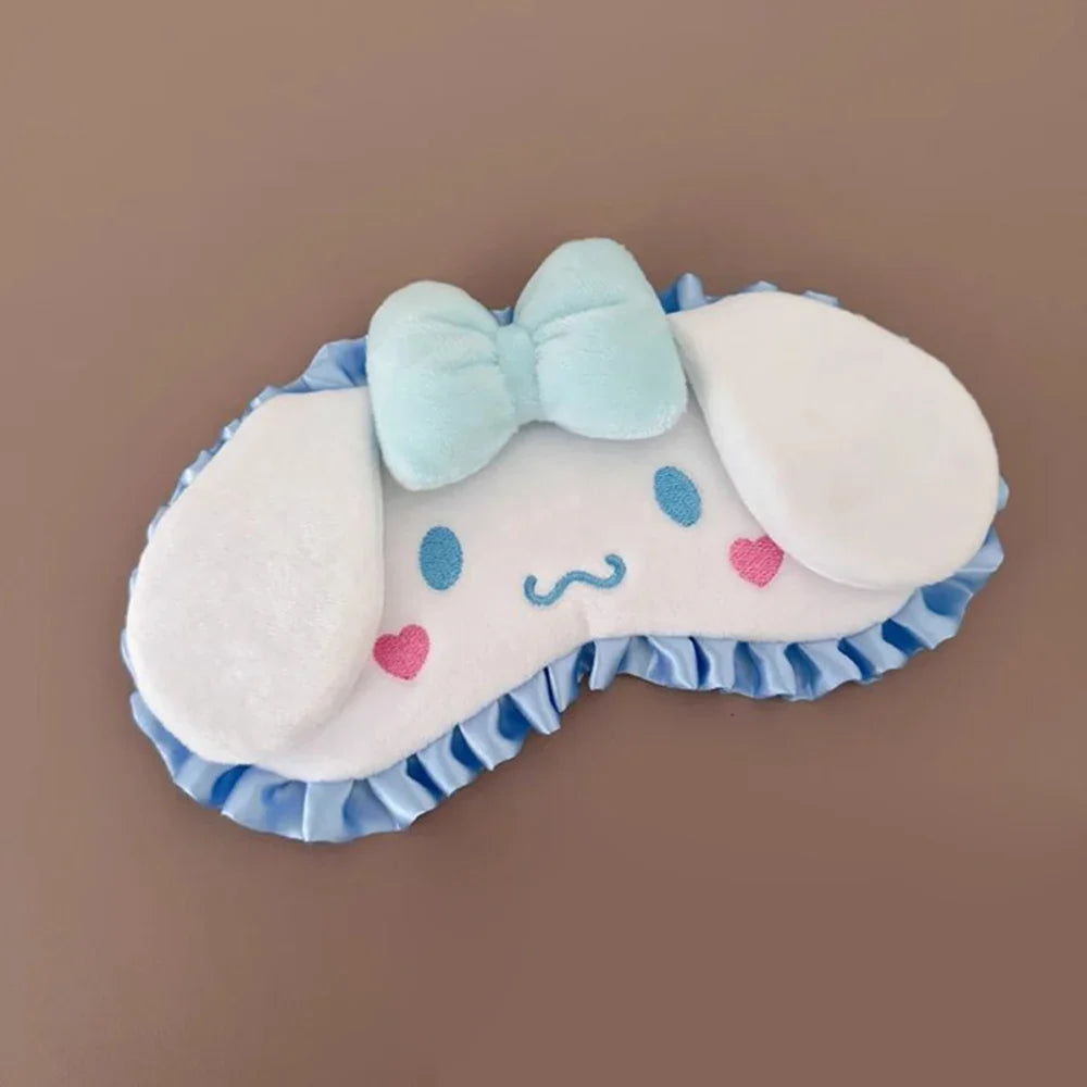 Sanrio Plush Eye Mask Kuromi Cinnamoroll Sleeping Blackout Blindfold Melody Anime Lunch Break Eyeshade Ladies Protection