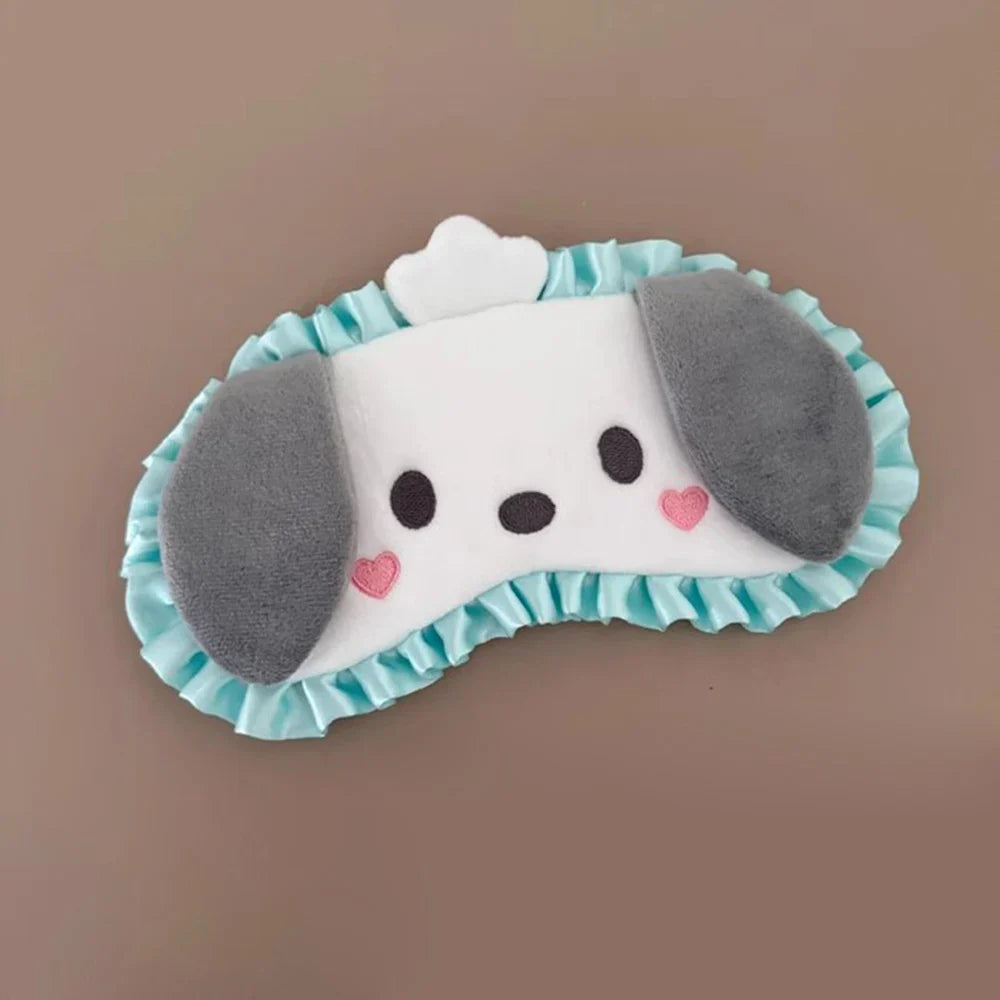 Sanrio Plush Eye Mask Kuromi Cinnamoroll Sleeping Blackout Blindfold Melody Anime Lunch Break Eyeshade Ladies Protection