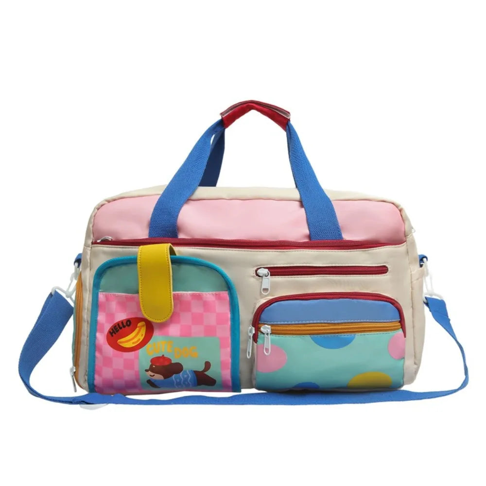 Large Capacity Dopamine Travel Bag Multiple Pockets Dedicated Shoe Compartment Travel Duffle Bag Colorful Water-resistant