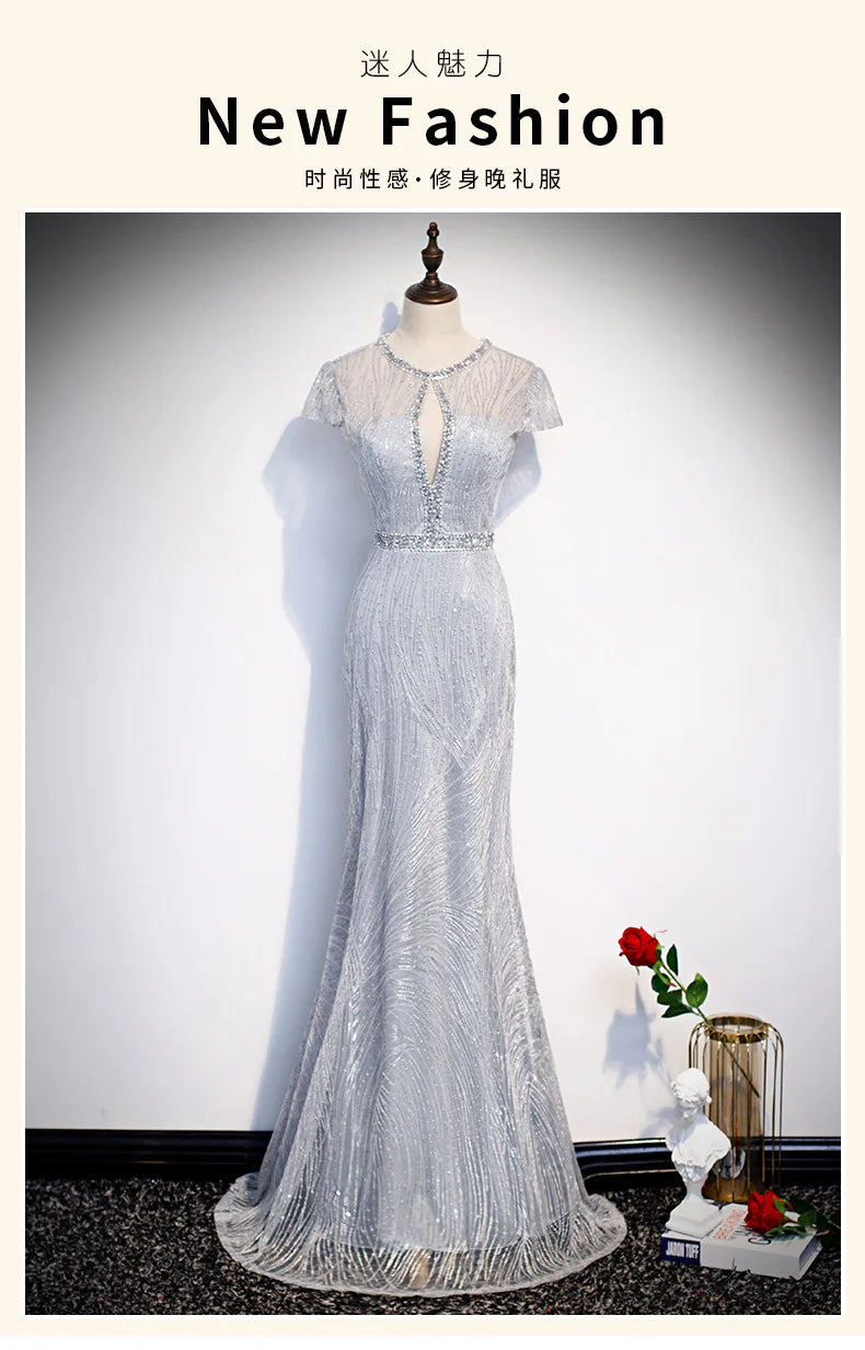 New Elegant Evening Wedding Party Formal Dress Festa Mermaid Ball Gown For Hosts At Banquets And Annual Meetings Gala Gowns