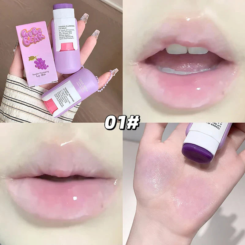 Gege Bear Large Capacity Lip Balm Keychain Pendant, Hydrating & Moisturizing Lip Care, Perfect as Lipstick Base & Accessory