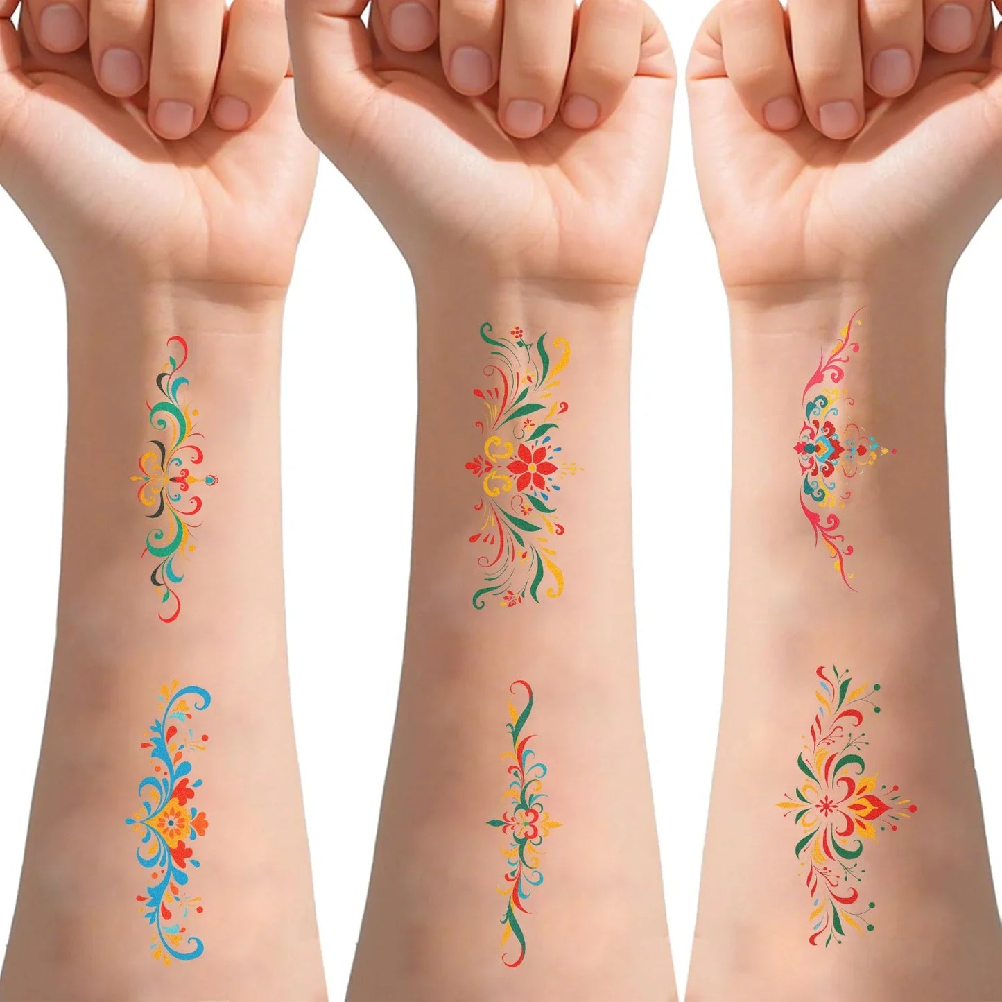 10 sheets Dunhuang eyebrow tattoo stickers ancient style Hanfu waterproof performance face forehead printed tattoo stickers