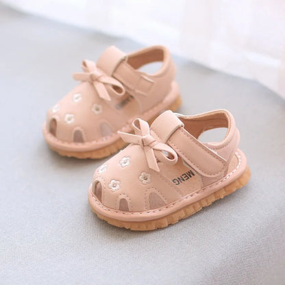 Baby Boys Girls Sandals Summer Baby Wedding Dress Flat Shoes Newborn Crib Shoes First Walkers Prewalkers Shoes