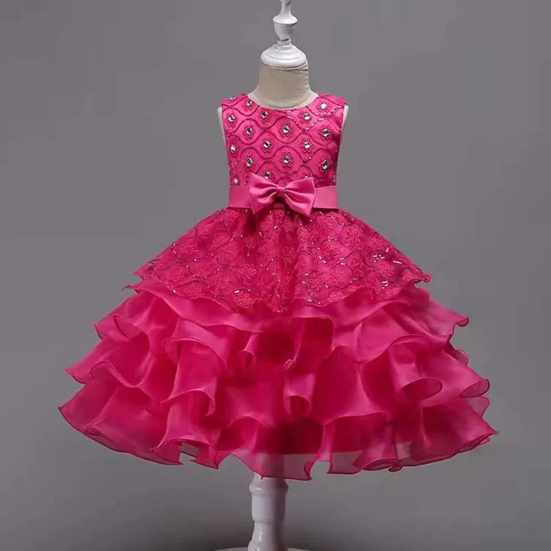 Flower Girl Dress For Wedding Baby Girl  Birthday Outfits Children's Girls First Communion Dresses Girl Kids Party Wear