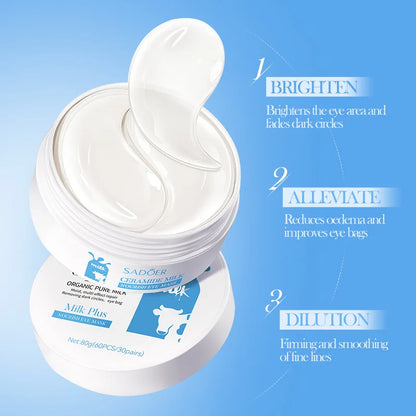 Milk Crystal Collagen Eye Mask Firming Anti Dark Circles Remove Eyes Bags Moisturizing Eye Patches Eyes Skin Care