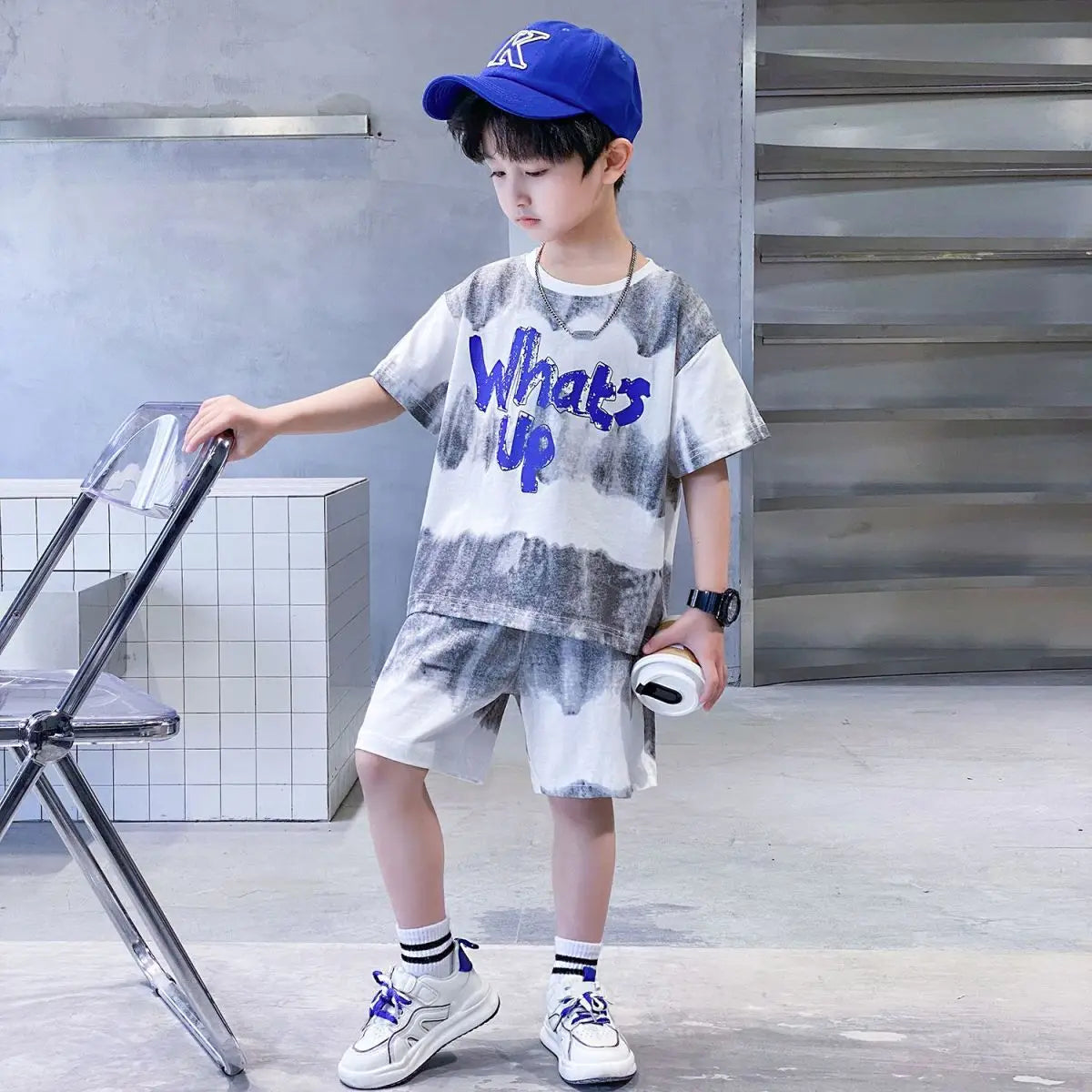 Teenage Boy Set kid clothing Suit Cotton Summer Outing Clothes Top Shorts 2PCS Clothing for Children's