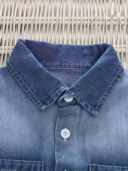 Summer Children's clothing denim suit for the baby T-shirt and jeans Two-piece set
